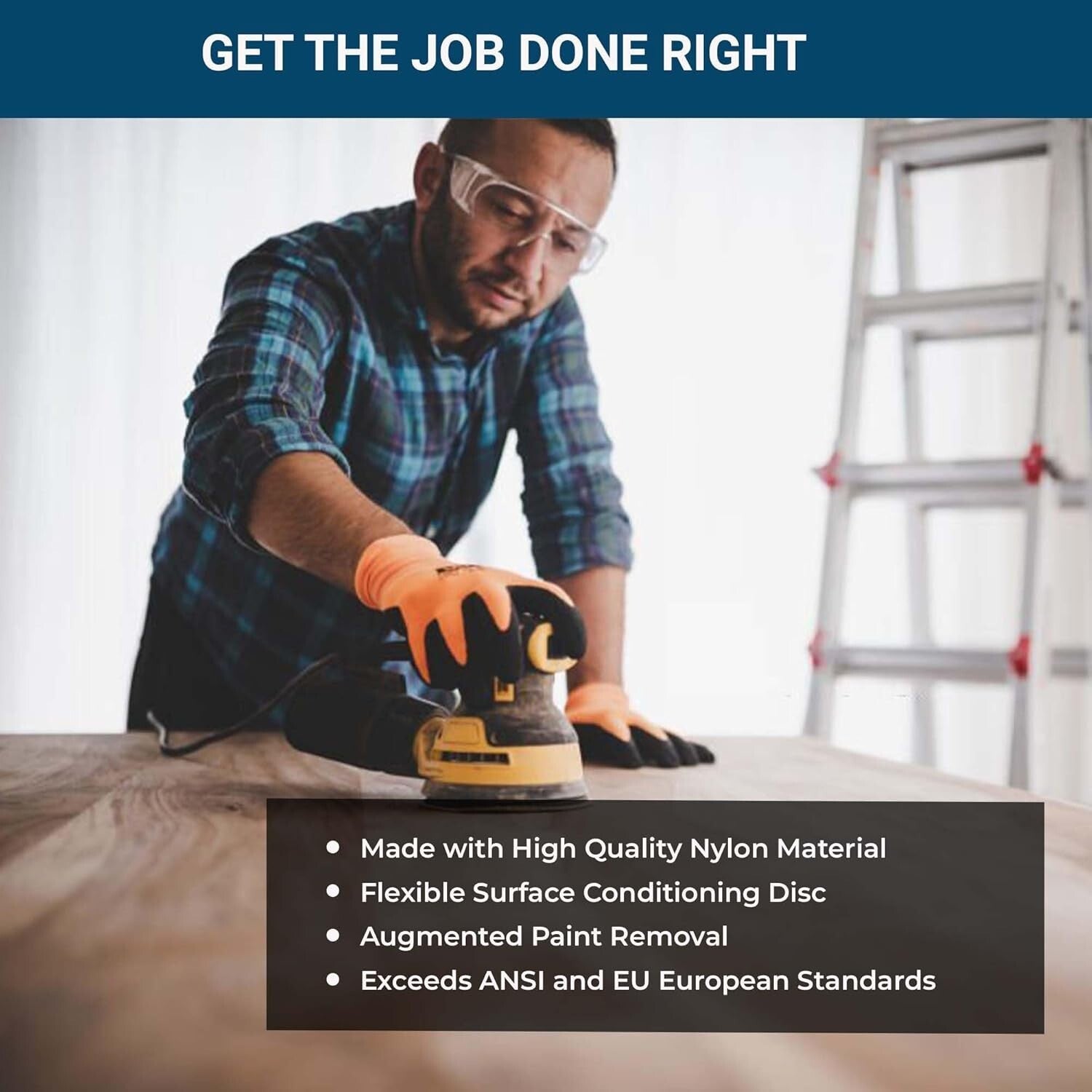 Durable 80 Grit Sanding Discs Roll - 6" PSA Aluminum Oxide for Orbital Sanders