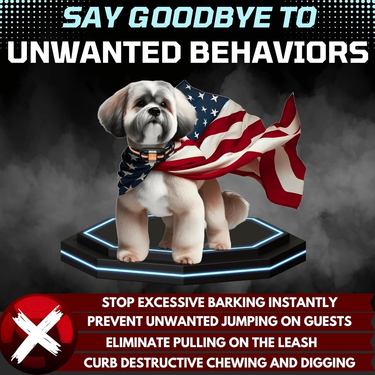 Rechargeable Dog Shock Collar - 4-Mile Range & Beep, Vibration, Shock Modes