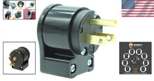 Load image into Gallery viewer, 15 Amp Right Angle NEMA 5-15P Plug Connectors for Generators - 10 Pack