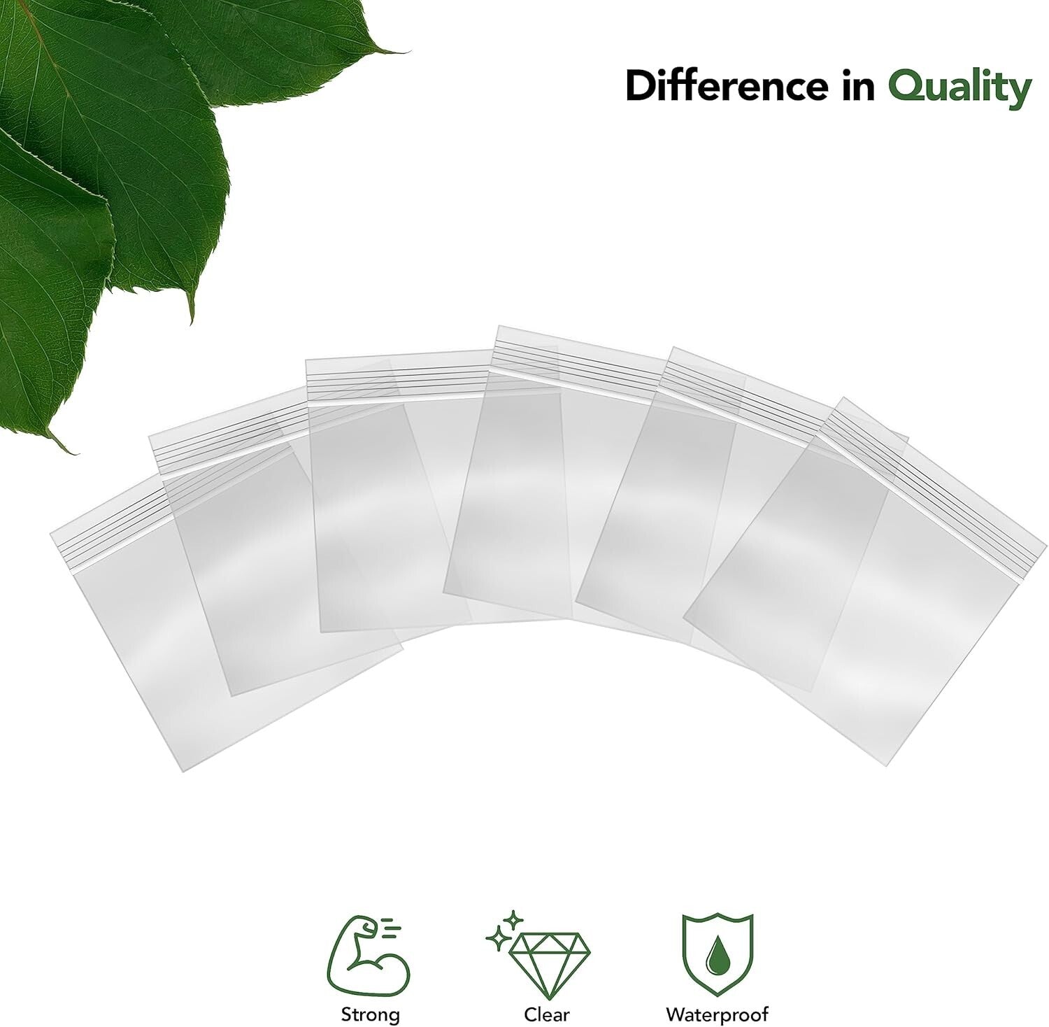 7x8 Zip Lock Bags - 1000 Pack Clear, Food Safe, Ideal for Parties & Crafts