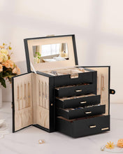 Load image into Gallery viewer, Mirrored Jewelry &amp; Watch Storage Box - Elegant Design with Removable Pillows