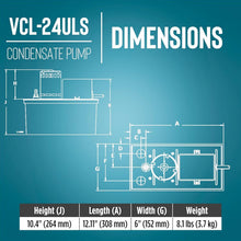 Load image into Gallery viewer, High-Efficiency 115V Condensate Removal Pump - 270 GPH with Overflow Protection