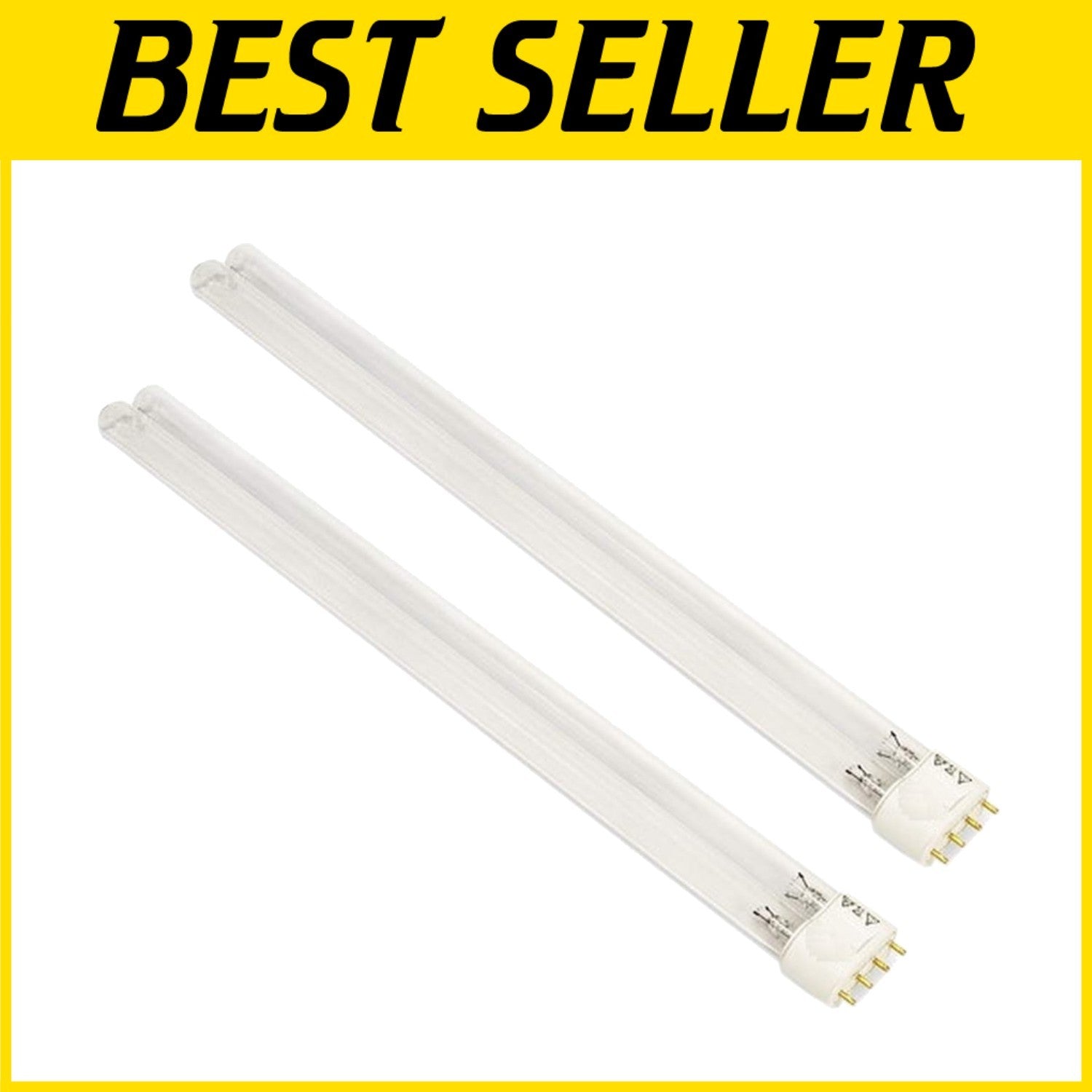 2-Pack 55W UV-C Light Bulbs - Plastic 2G11 Base for Air Purifiers and Aquariums