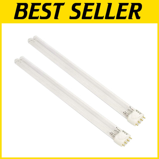 2-Pack 55W UV-C Light Bulbs - Plastic 2G11 Base for Air Purifiers and Aquariums