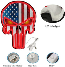 Load image into Gallery viewer, Illuminated Skull Neon Sign - Stylish USB &amp; Battery-Powered Room Lights