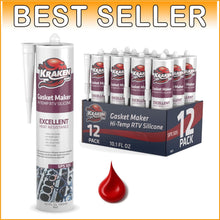 Load image into Gallery viewer, Versatile 12-Pack High-Temperature RTV Silicone Gasket Maker for Automotive Use