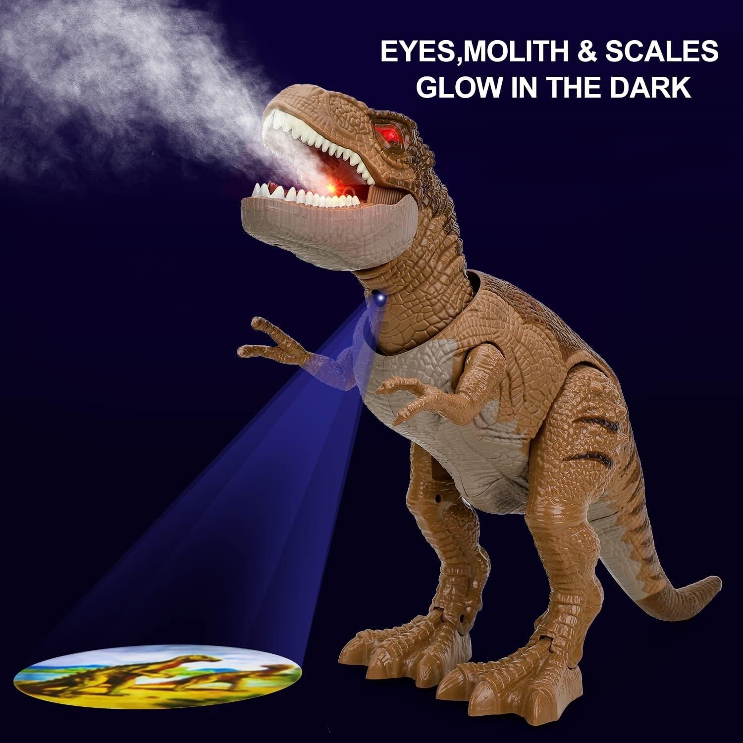 Durable Remote Control Dinosaur with Bonus Mini Dinosaurs - Great for Kids 3-7