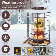 Load image into Gallery viewer, Caged Bird Feeder with Adjustable Feeding Ports - Squirrel-Proof Design, 3 lbs