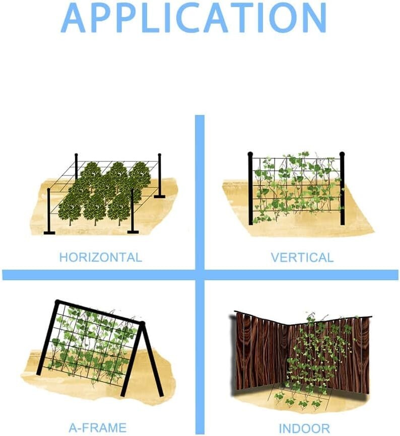 Durable Green Plant Support Net - 79''x328' Heavy Duty Mesh for Climbing Plants