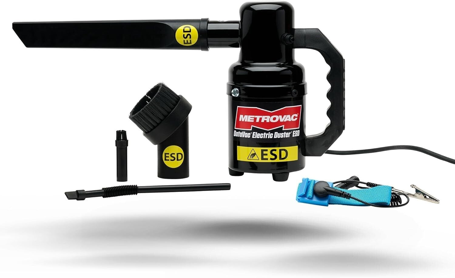 Professional Quality Antistatic Electric Duster with 4-Piece Tool Kit - Compact