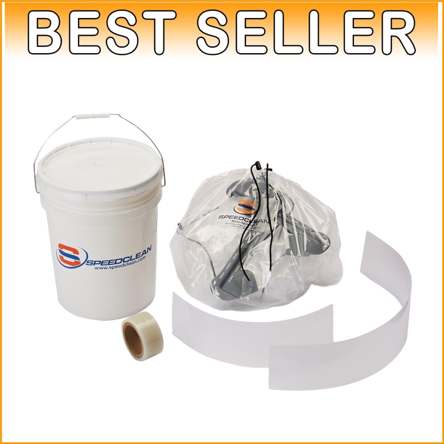 Adjustable Mini Split Cleaning Kit - 5 Gallon Capacity and Overspray Protection