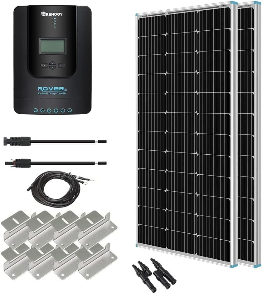 200W Monocrystalline Solar Starter Kit with 40A MPPT for Off-Grid Adventures