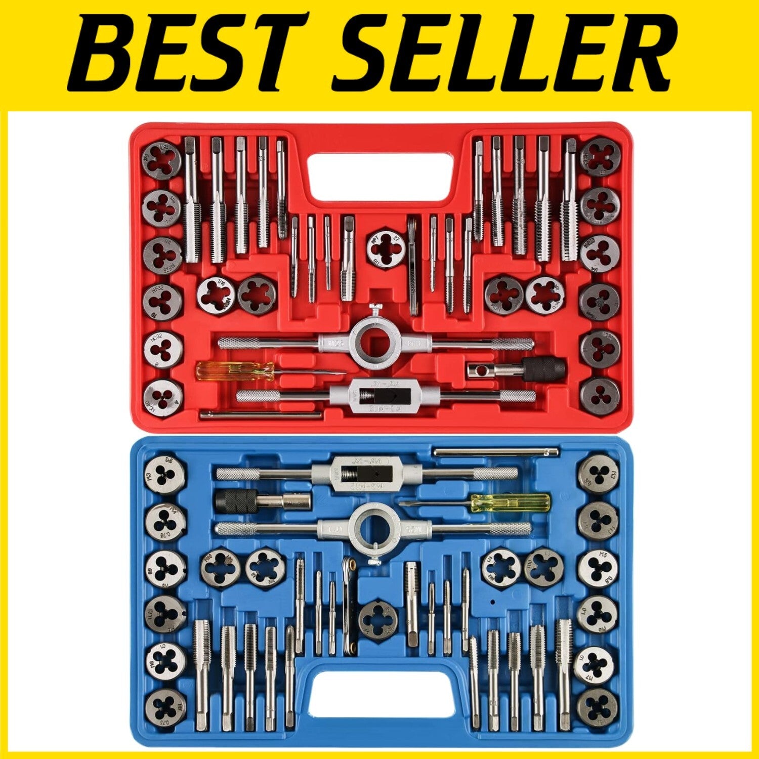 All-in-One 80 Piece Tap and Die Set for Internal & External Thread Repair