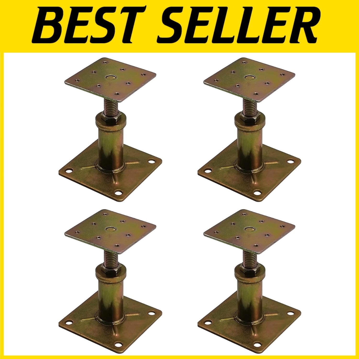 Adjustable Mini Screw Floor Jacks for Leveling - 4 Pack, 4500 lbs Capacity