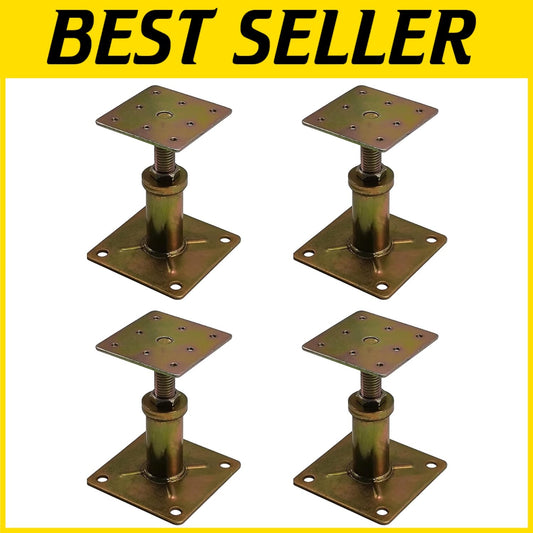 Adjustable Mini Screw Floor Jacks for Leveling - 4 Pack, 4500 lbs Capacity