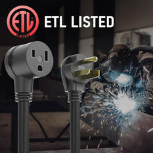 Load image into Gallery viewer, Water-Resistant 50ft Welder Extension Cord - Safe &amp; Flexible for All Welders