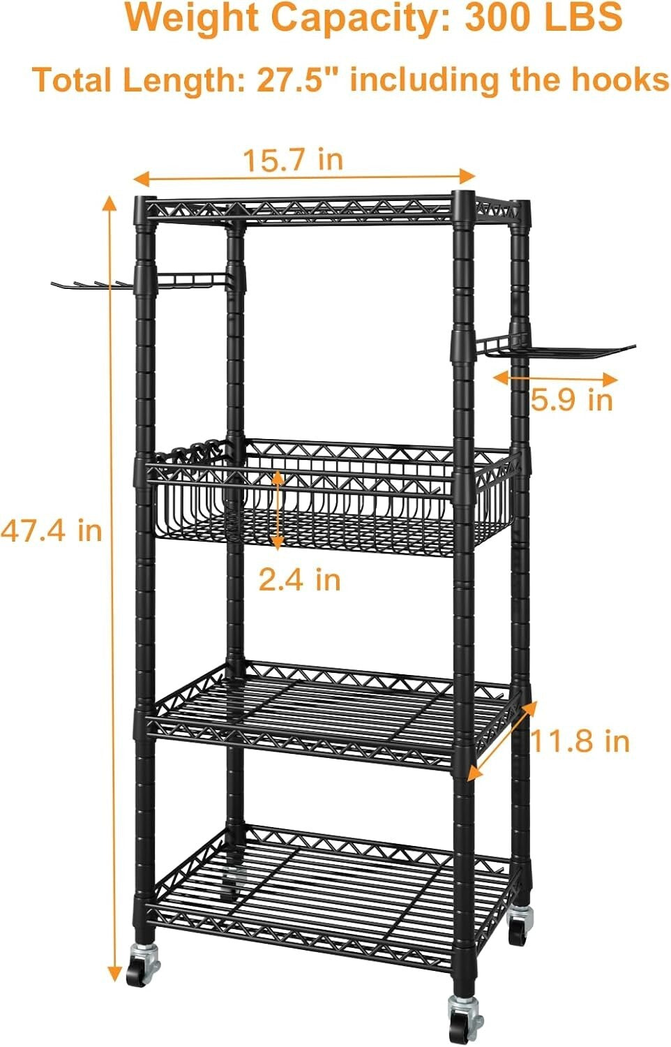 3-Tier Home Gym Storage Rack with Wheels - Organize Your Workout Gear Elegantly