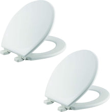 Load image into Gallery viewer, Heavy Duty White Round Toilet Seats - 2-Pack, Non-Slip, Easy DIY Installation