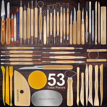 Load image into Gallery viewer, Lightweight 53-Piece Clay Tool Kit with Portable Canvas Case - Ideal for Artists