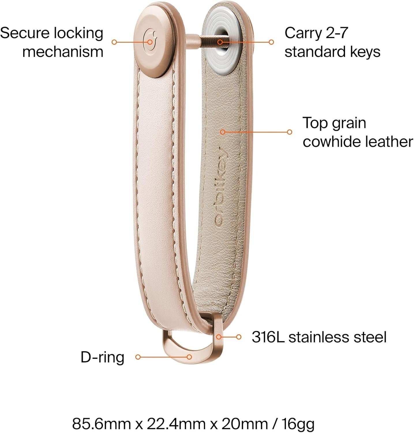 Luxury Leather Key Organizer for 7 Keys - Chic, Secure & Travel-Friendly