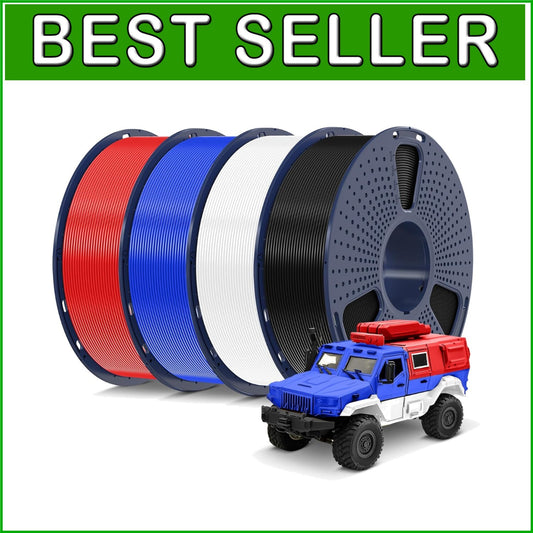 4kg Multicolor PLA 3D Printer Filament Set - 1.75mm, Neatly Wound & Vacuum Pa...
