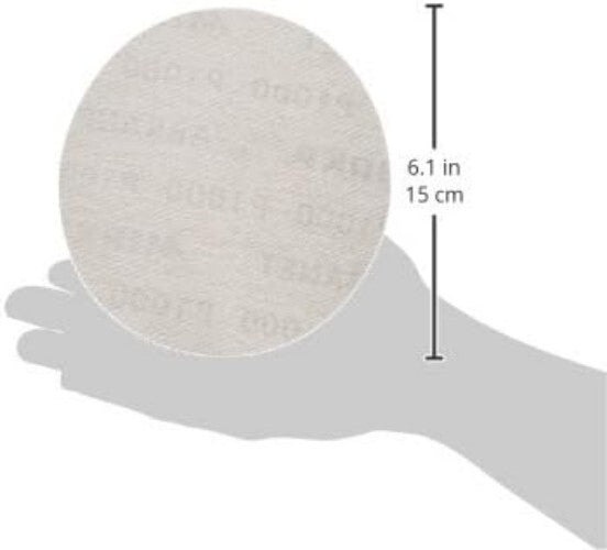 6-Inch Abranet Dust-Free Sanding Discs, Grit 1000 - 50 Pcs for Optimal Finishes