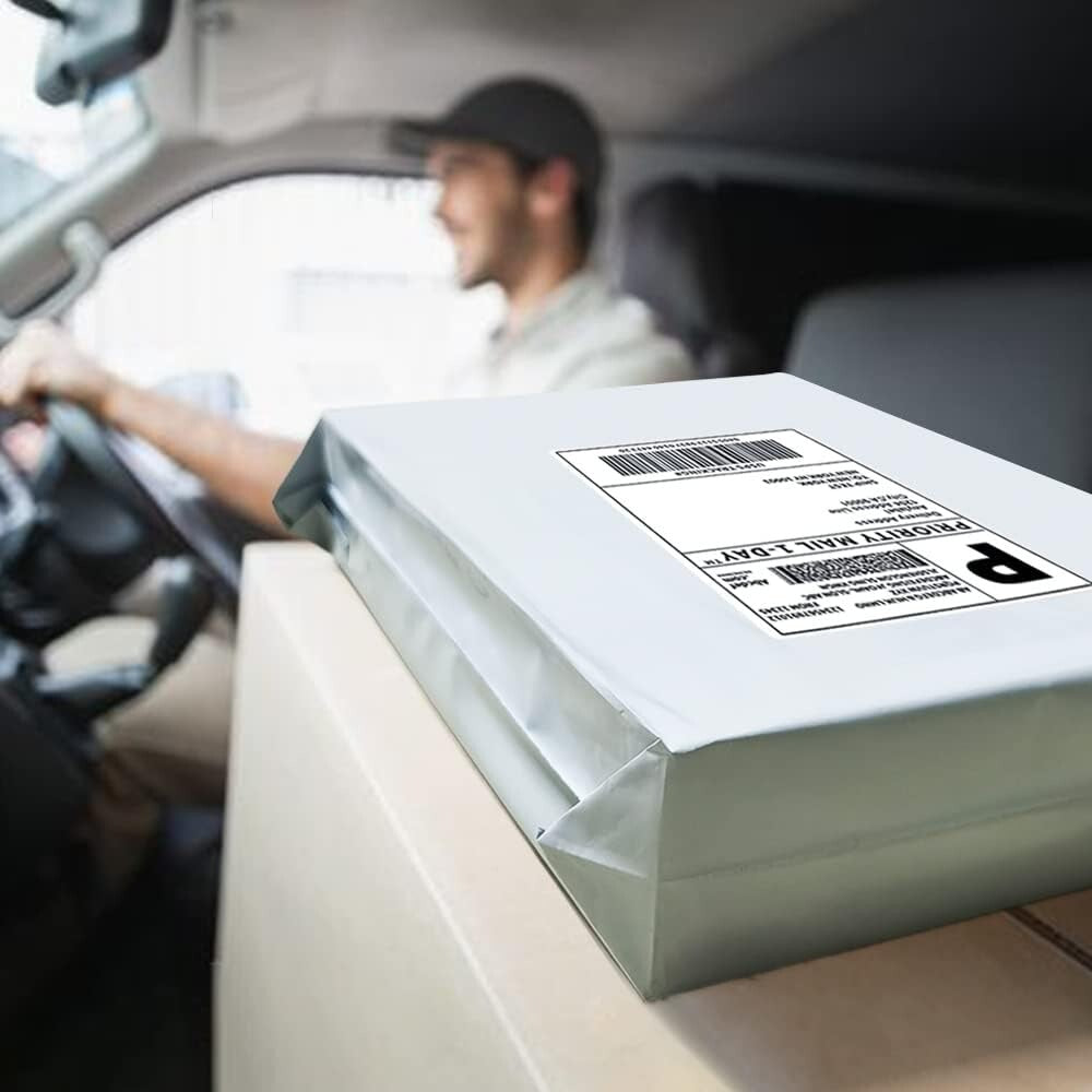 Waterproof & Tear-Resistant 10x13 Poly Mailers – 500 Pack White/Silver Envelopes