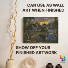 Load image into Gallery viewer, Mountain Paradise DIY Paint by Numbers Kit - Complete Framed Canvas Set