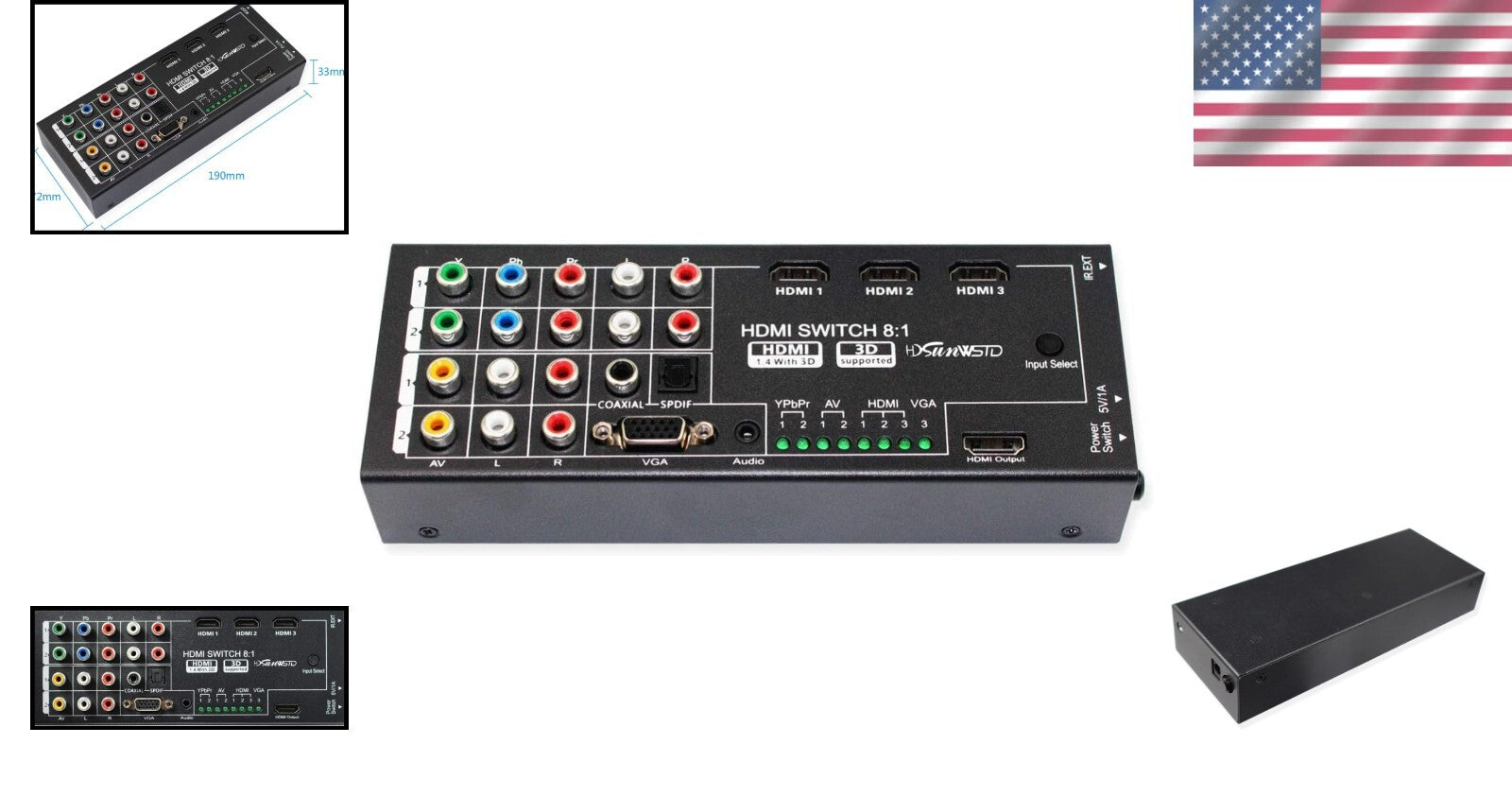 Multi-Functional HDMI Converter with 8 Inputs for Ultimate Home Theater