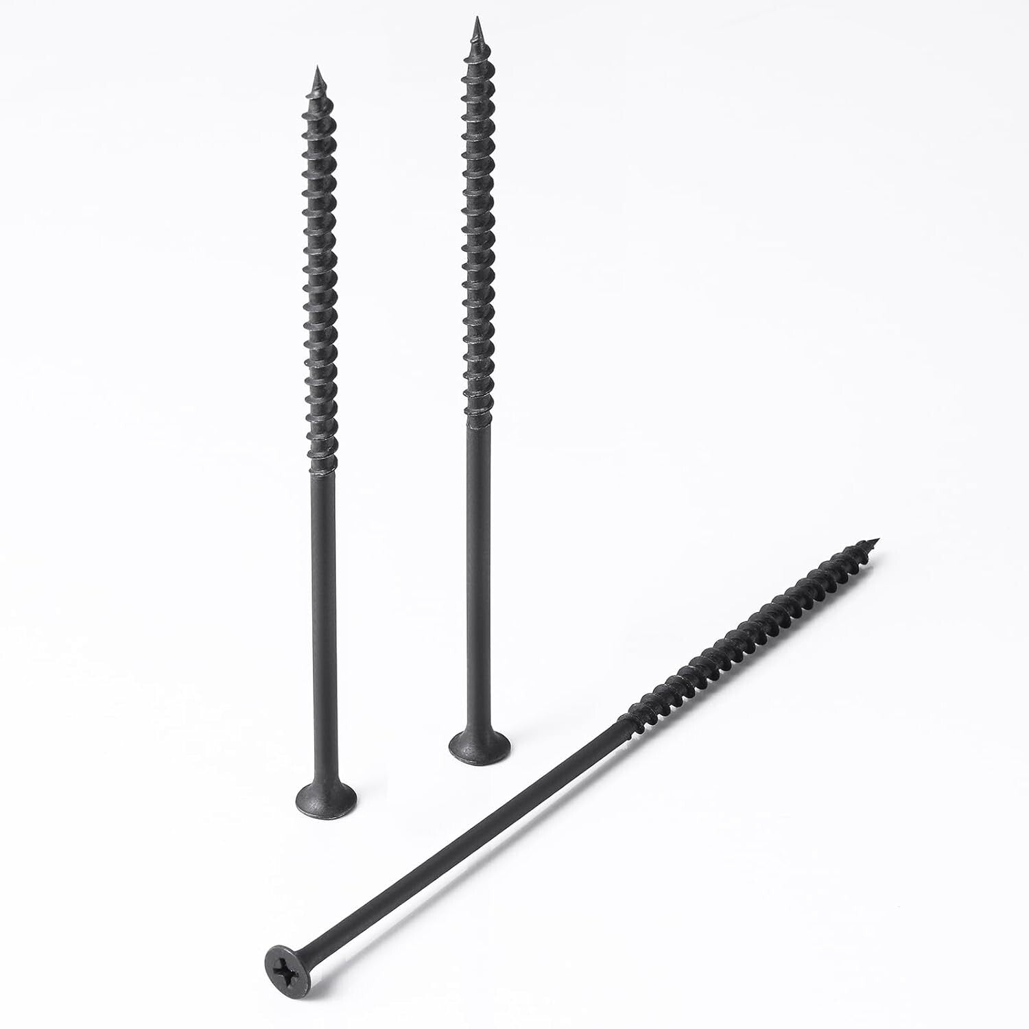 Durable 15 Lbs Coarse Threaded Black Screws - Ideal for Wood & Drywall