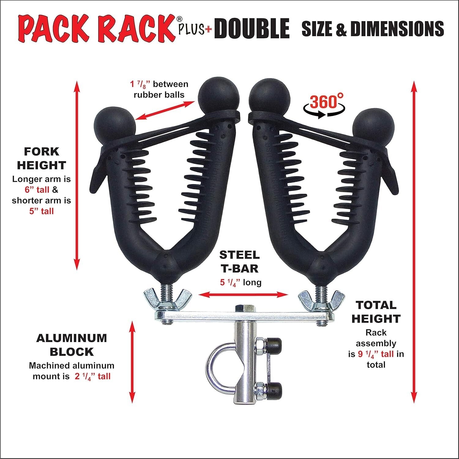 Durable Double Pack Rack for Secure ATV Gear Transport - Fits Guns & Bows