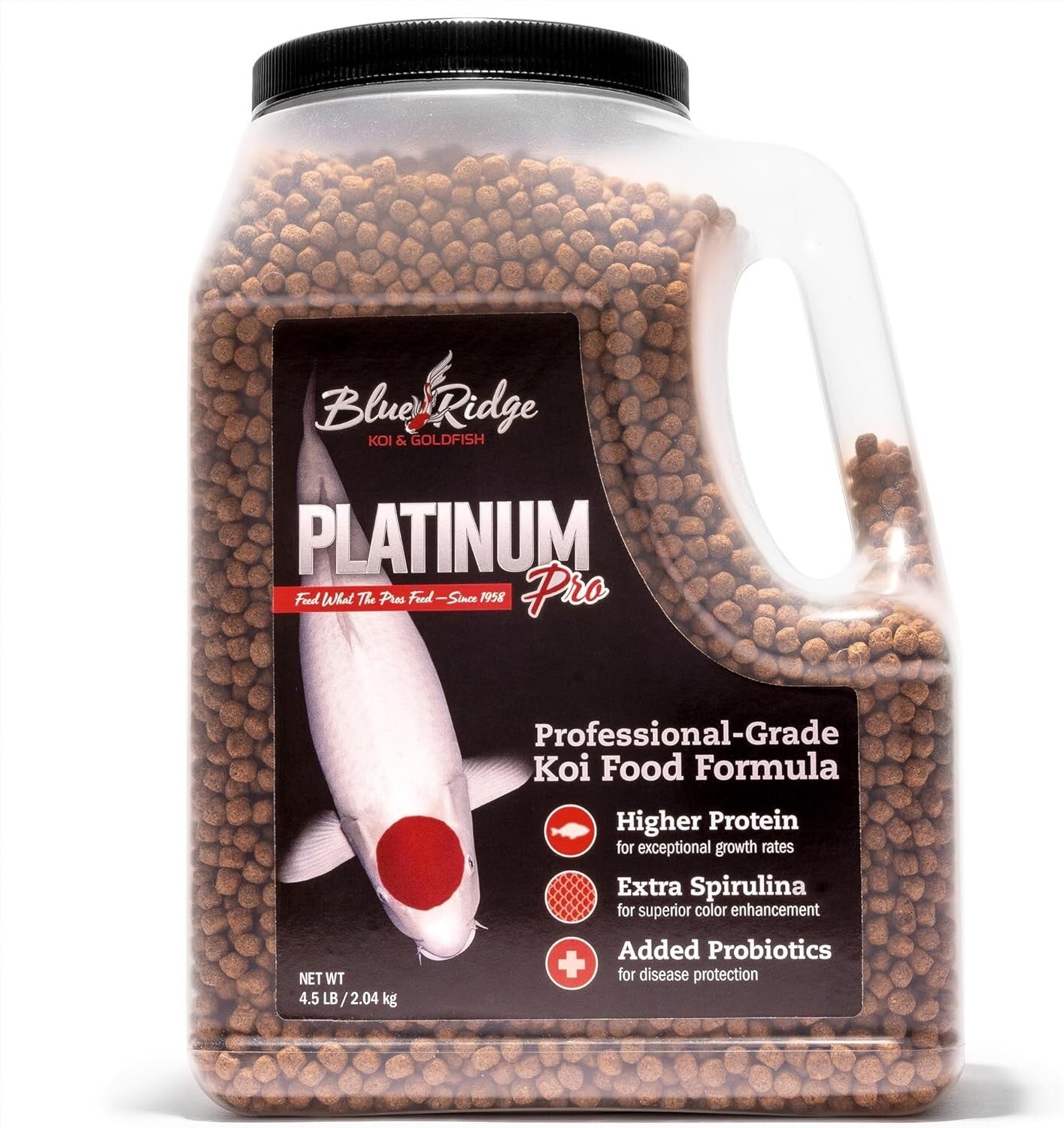 Blue Ridge Koi Food 4.5lbs - Proven Color Enhancer & Easy Digestible Pellets