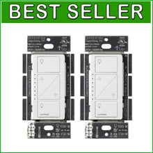 Load image into Gallery viewer, Elegant White Smart Dimmer Switches for Dimmable LED &amp; CFL Bulbs, 2-Pack