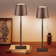Load image into Gallery viewer, Versatile 2 Pack Brown Cordless LED Table Lamps with Eye Protection and Dimming