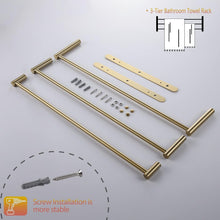 Load image into Gallery viewer, Rustproof Stainless Steel Ladder Towel Bar – Elegant 3-Tier Wall-Mounted Design