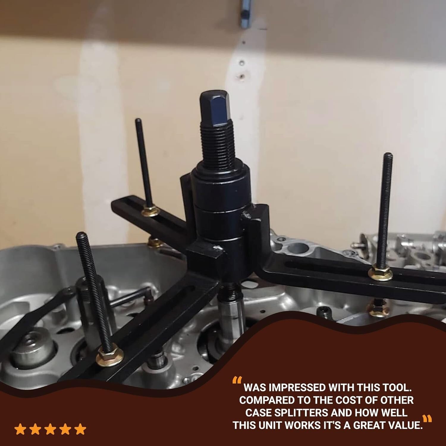 Durable 4.5lbs Crank Puller/Installer with C-Clip Adaptor for Serious Mechanics