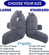 Load image into Gallery viewer, Breathable Backrest Pillow for Bed with Pockets - Perfect for Reading &amp; Resting