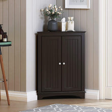 Load image into Gallery viewer, Stylish Freestanding Corner Storage Cabinet for Bathroom, Living Room, Bedroom