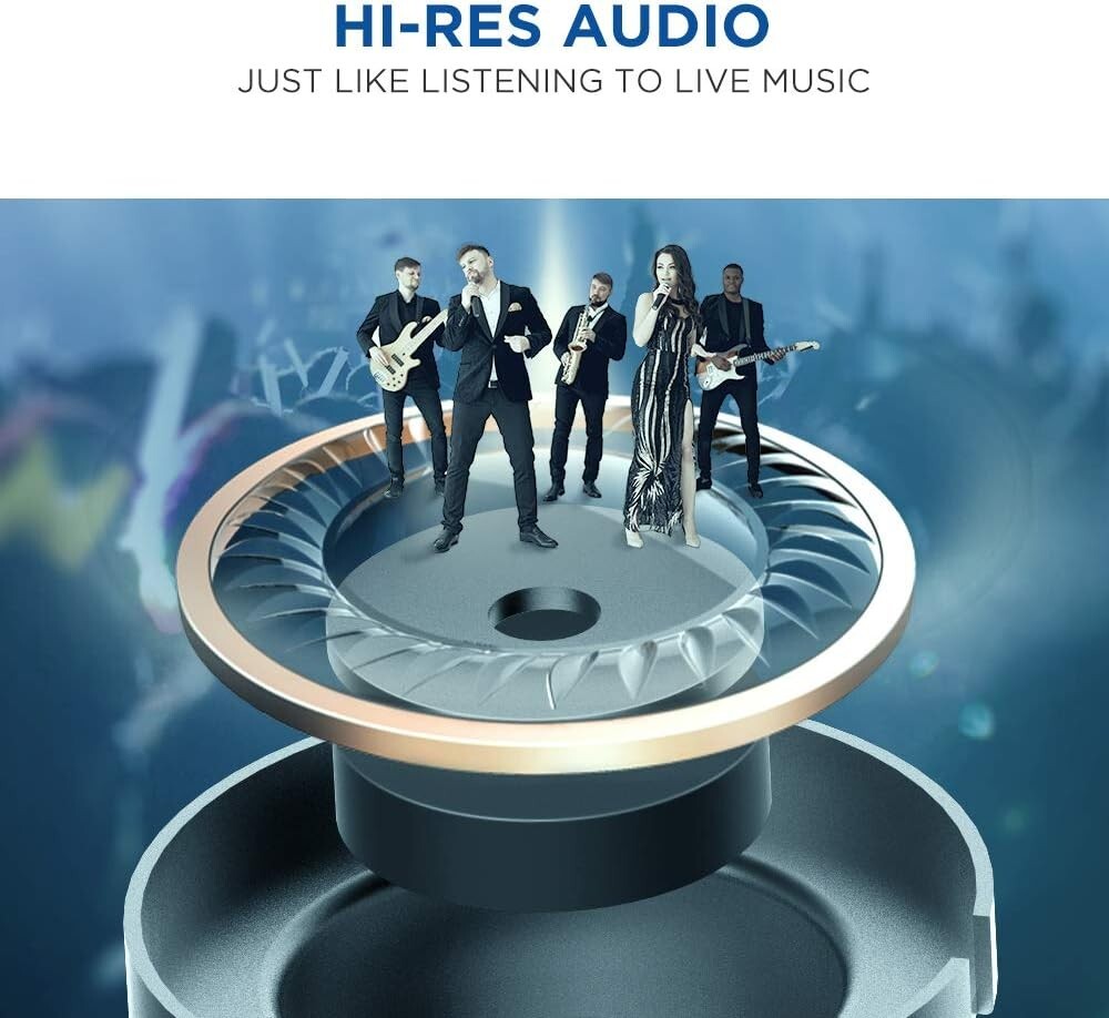 Elegant In-Ear Headphones with Aluminum Design - Perfect for Travel & Studio