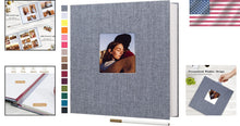 Load image into Gallery viewer, Chic Gray Linen Photo Album 13.2x12.8 Inches – Ideal for Gifting &amp; Scrapbooking