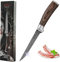 Load image into Gallery viewer, Forged 5.7-Inch Meat Cleaver Knife with Elegant Pakkawood Handle – Gift Boxed