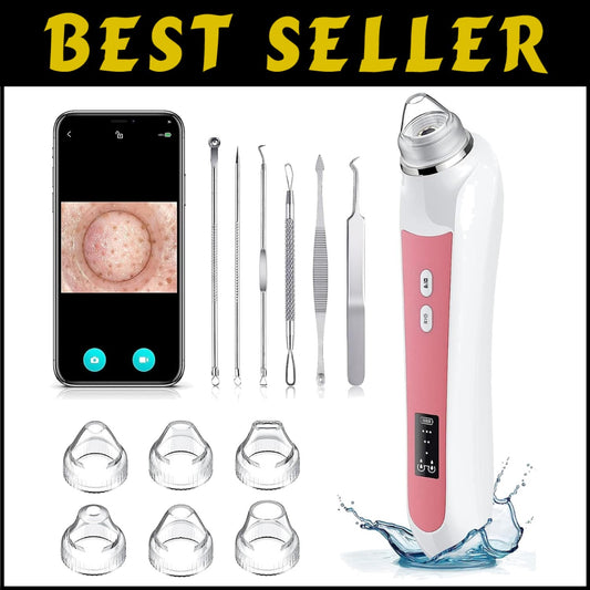 Stainless Steel Blackhead Vacuum with USB & 3 Modes - Ideal for All Skin Types