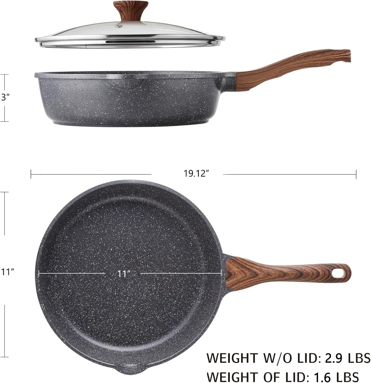 Versatile Nonstick Saute Pan with Stay-Cool Handle - Ideal for Healthy Cooking