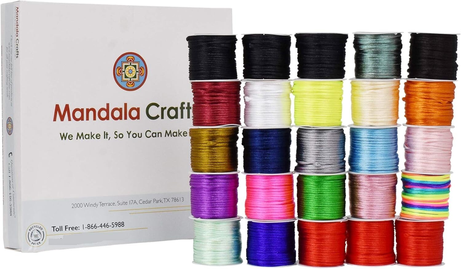 Durable Heat-Treatable 2mm Nylon Satin Cord - Perfect for Jewelry Making & More