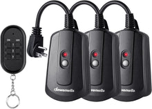 Load image into Gallery viewer, Waterproof Wireless Remote Control Outlet Kit - 3 Pack for Indoor/Outdoor Use