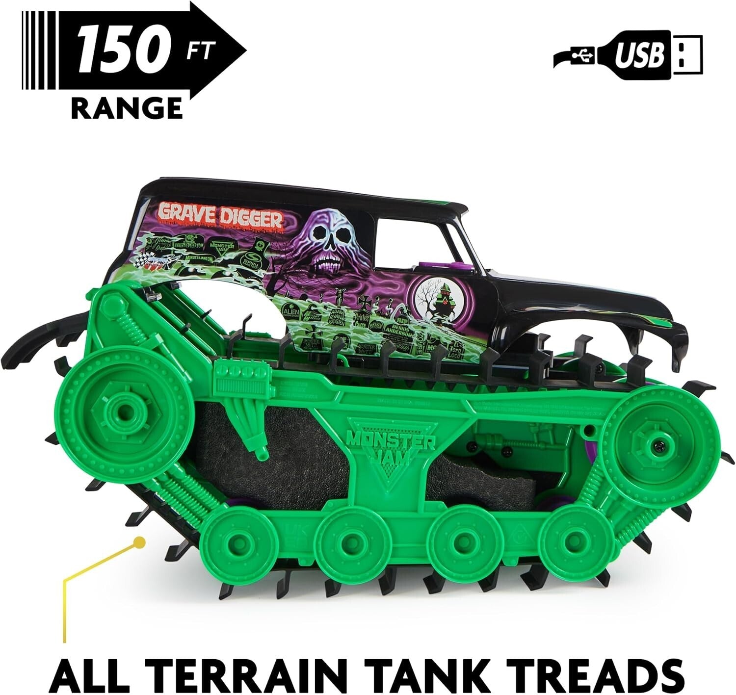 All-Terrain Grave Digger Trax RC Monster Truck - Fastest Outdoor Fun for Kids