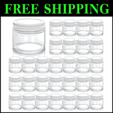 Load image into Gallery viewer, Portable 30-Pack Glass Jars with Airtight Lids &amp; 2 Oz Capacity for DIY &amp; Storage