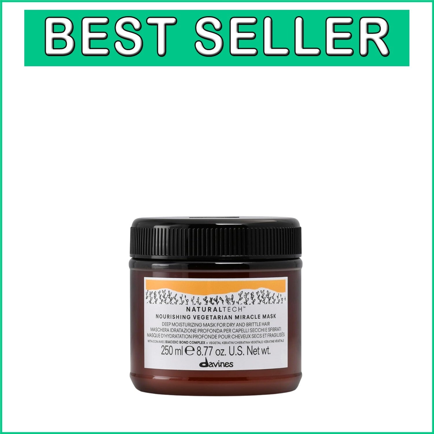 Nourishing Vegan Miracle Mask for Deep Moisture and Softer Hair, 8.77 Fl. Oz.