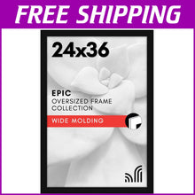 Load image into Gallery viewer, Wide Molding 24x36 Black Frame for Vertical/Horizontal Display - Modern Chic