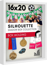 Load image into Gallery viewer, Elegant 16x20 Shadow Box Frame - Tabletop &amp; Wall Display, White Felt Back